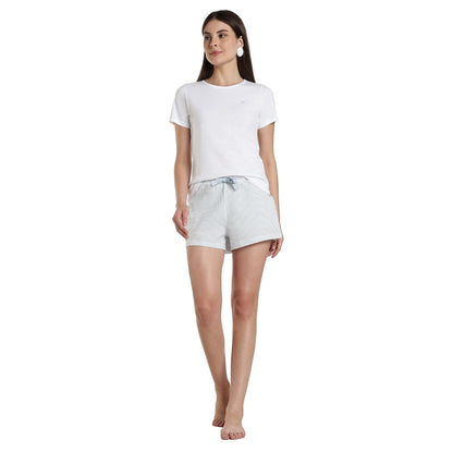 Women’s Gingham Shorts Set White