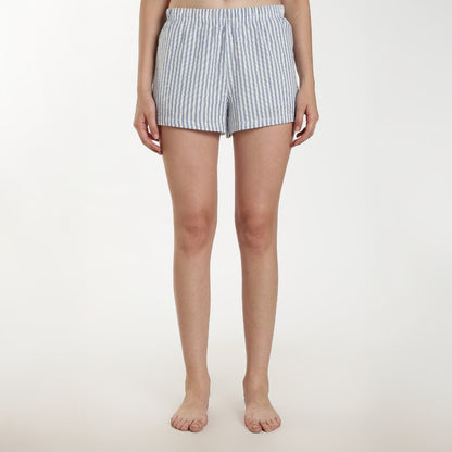 Women’s Revere Shorts Set Blue Stripe