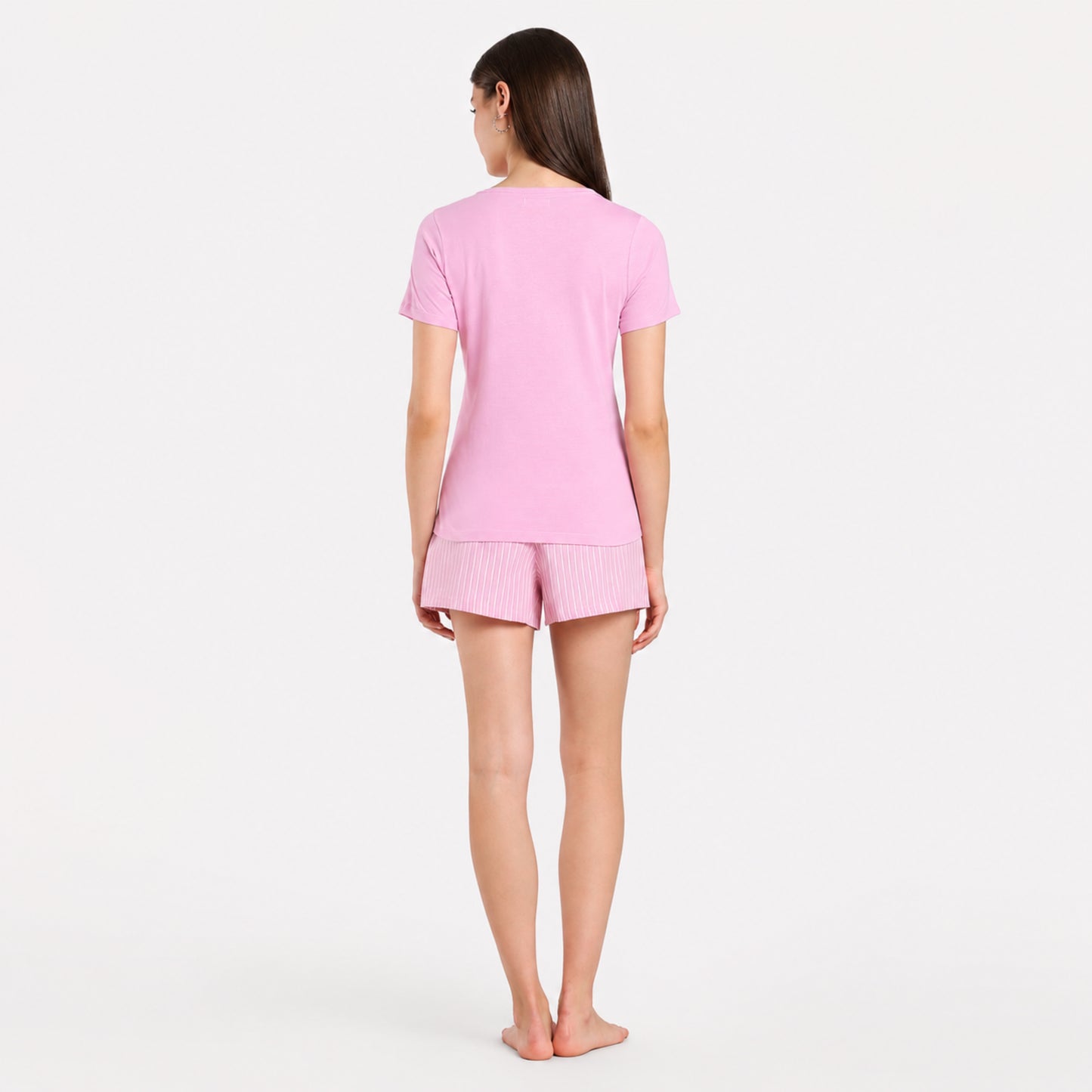 Women’s Cotton Shorts Set Pink