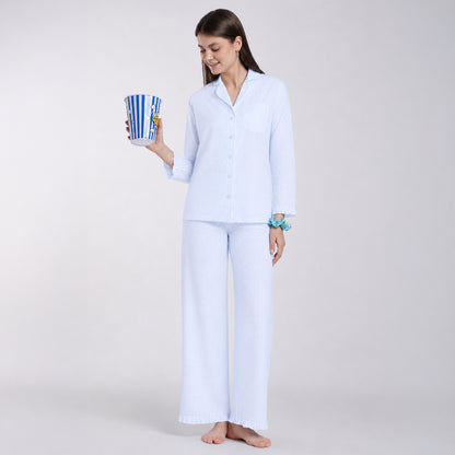 Women Revere Pyjama Set Blue