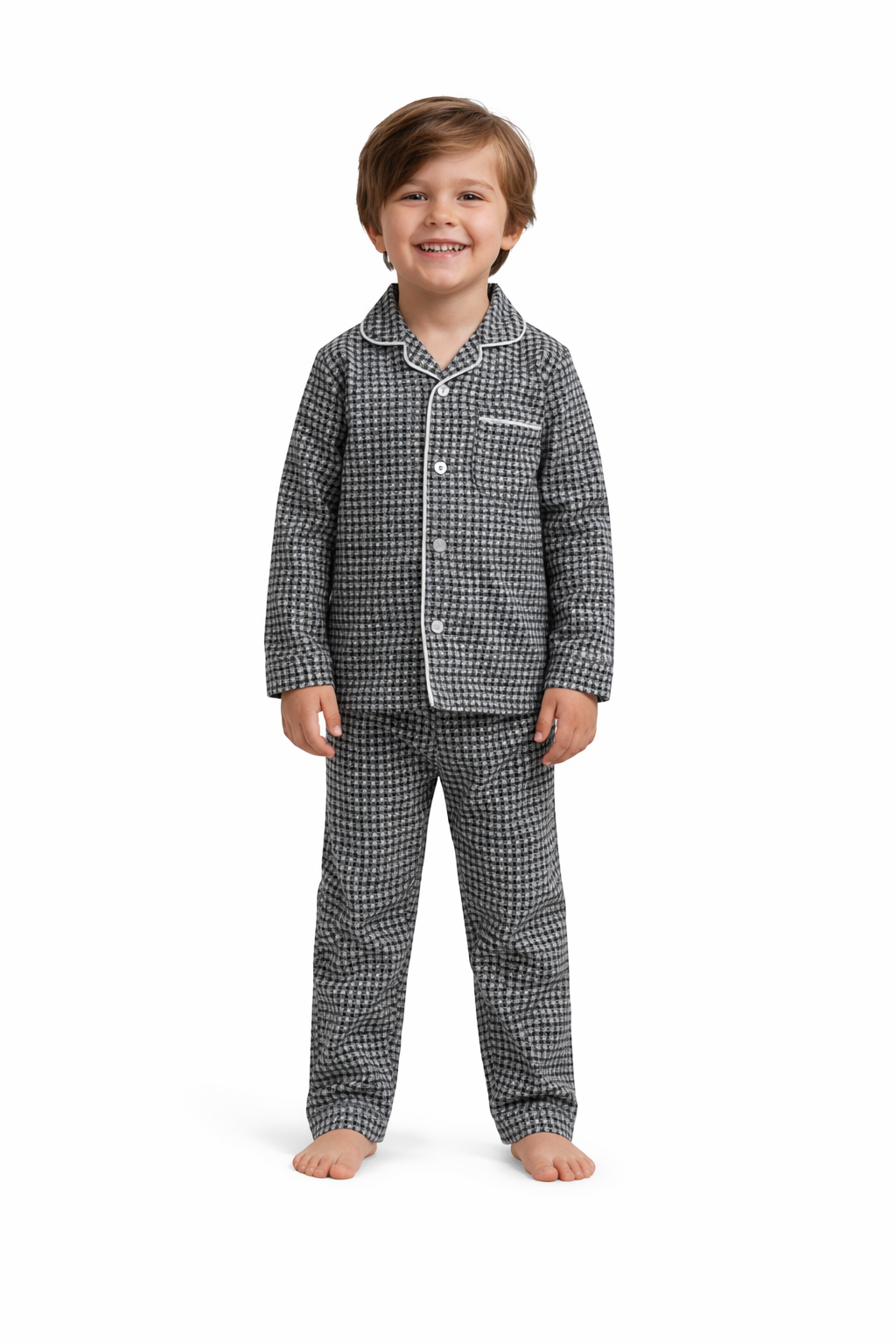 Grey Mini Floral Kids Revere Pyjamas