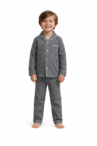 Grey Mini Floral Kids Revere Pyjamas