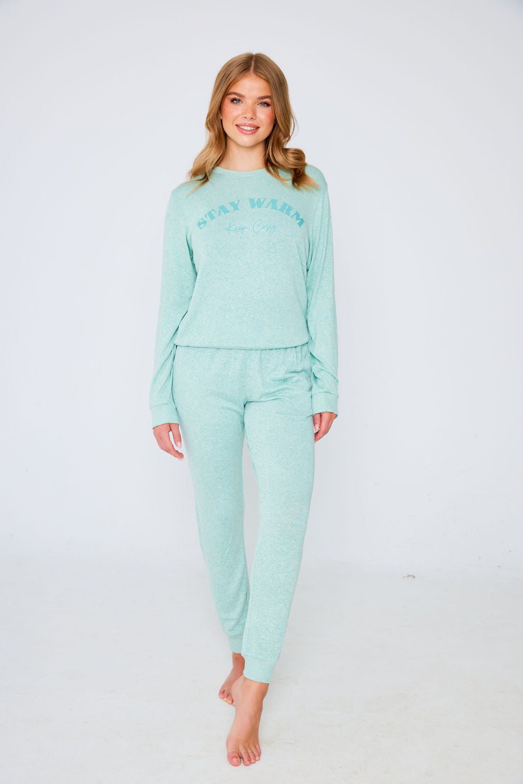 Sage Green Stay Warm Pyjama Set