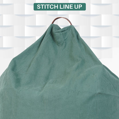Turtle Bean Bags 100% Cotton Canvas Cover for Adults & Kids - Green