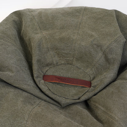 Turtle Bean Bags 100% Cotton Canvas Cover for Adults & Kids - Olive