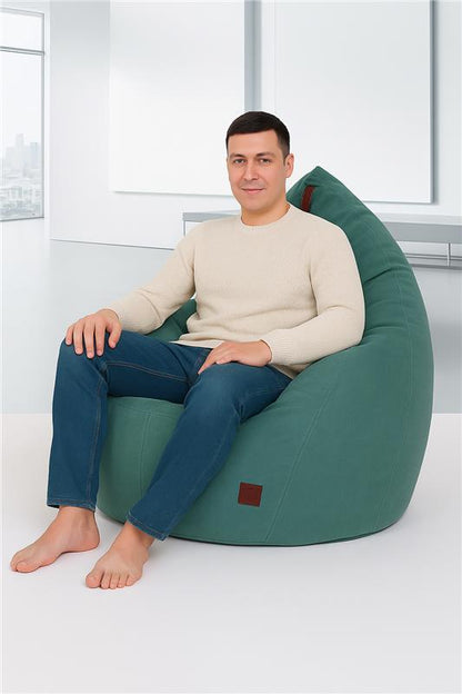 Turtle Bean Bags 100% Cotton Canvas Cover for Adults & Kids - Green