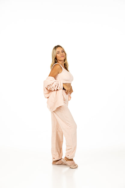 Loungewear Pink 3 Piece Pyjama Set