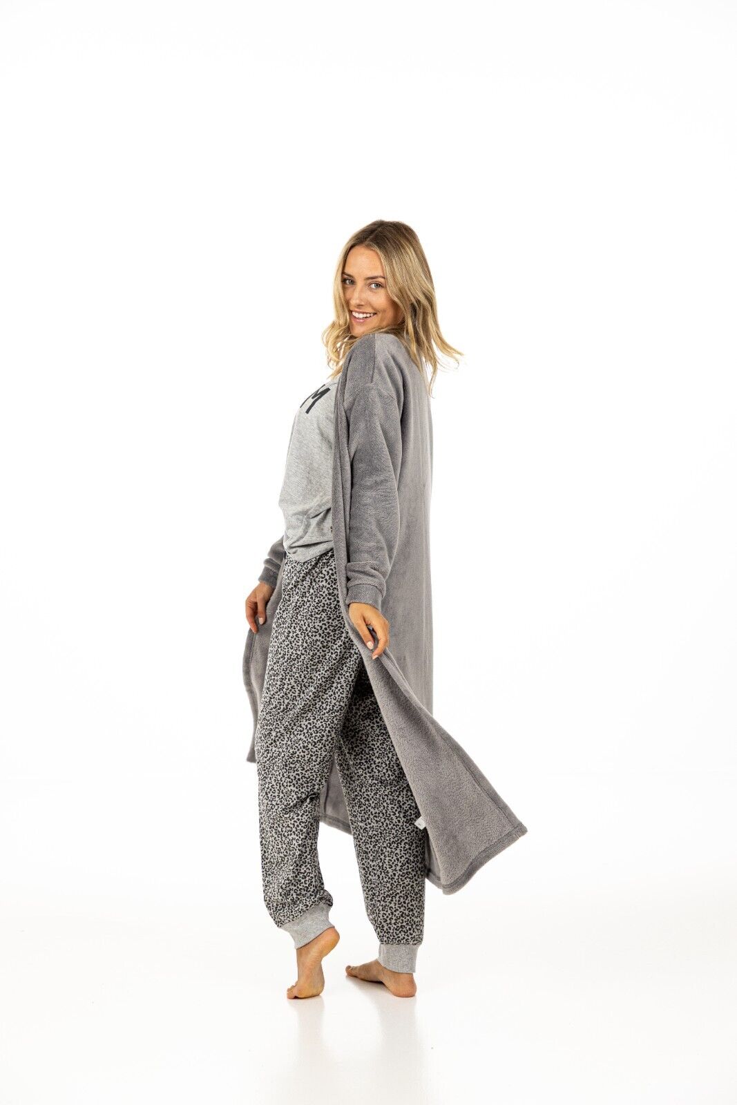 Ladies Long Fleece Cardigan