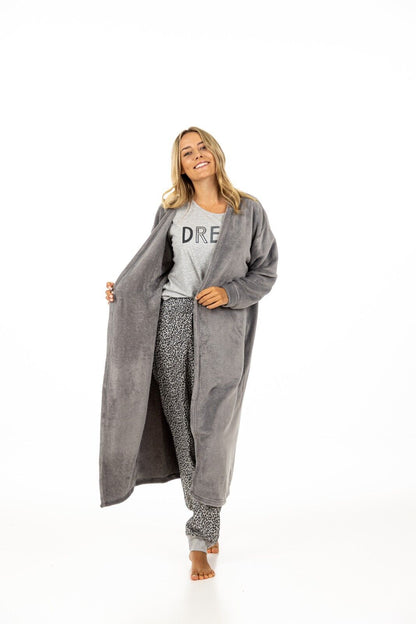 Ladies Long Fleece Cardigan