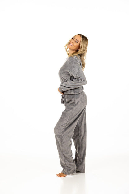 Grey Fleece Pyjama Set