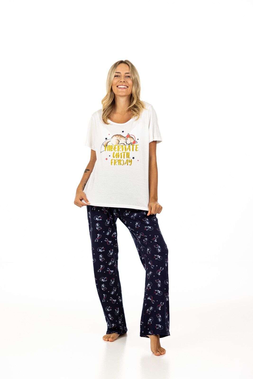 Navy Fox Pyjama Set