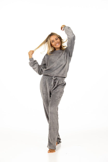 Grey Fleece Pyjama Set