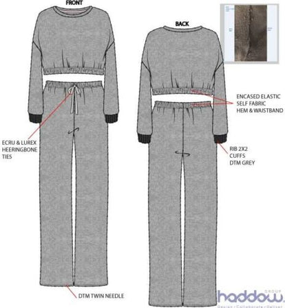 Grey Fleece Pyjama Set